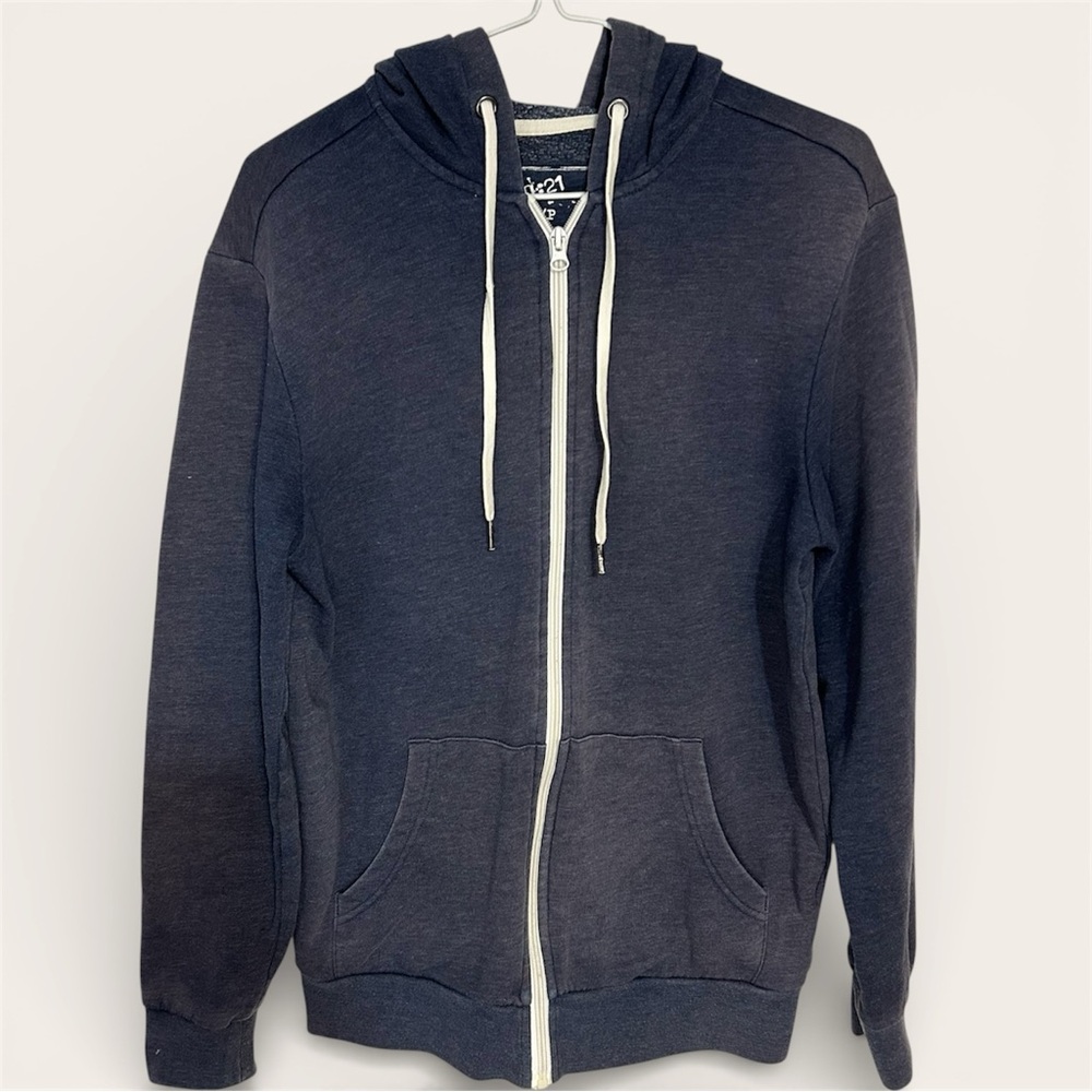g:21 Faded Blue & White Zip-Up Hoodie - Size S/P